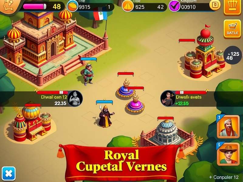 Royal Conquerors battle scene with multiple unit types