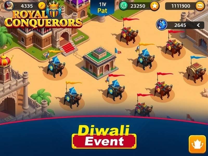 Royal Conquerors gameplay screenshot showing kingdom building